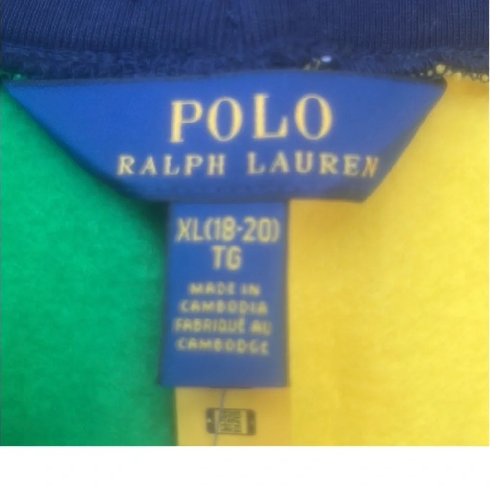 Polo Ralph Lauren Big Kids Multi Colorblock Fleece Shorts Size XL (18-20) NWT